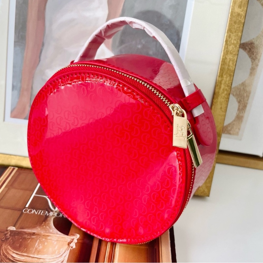 Christian Louboutin‎ Top Handle Round Makeup Zip Case